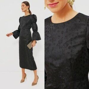 Tuckernuck | Dresses | Hyacinth House New Black Satin Jacquard Puff Sleeve Darcy Midi Dress Size L | Poshmark Tuckernuck | Dresses | Hyacinth House New Black Satin Jacquard Puff Sleeve Darcy Midi Dress Size L | Poshmark